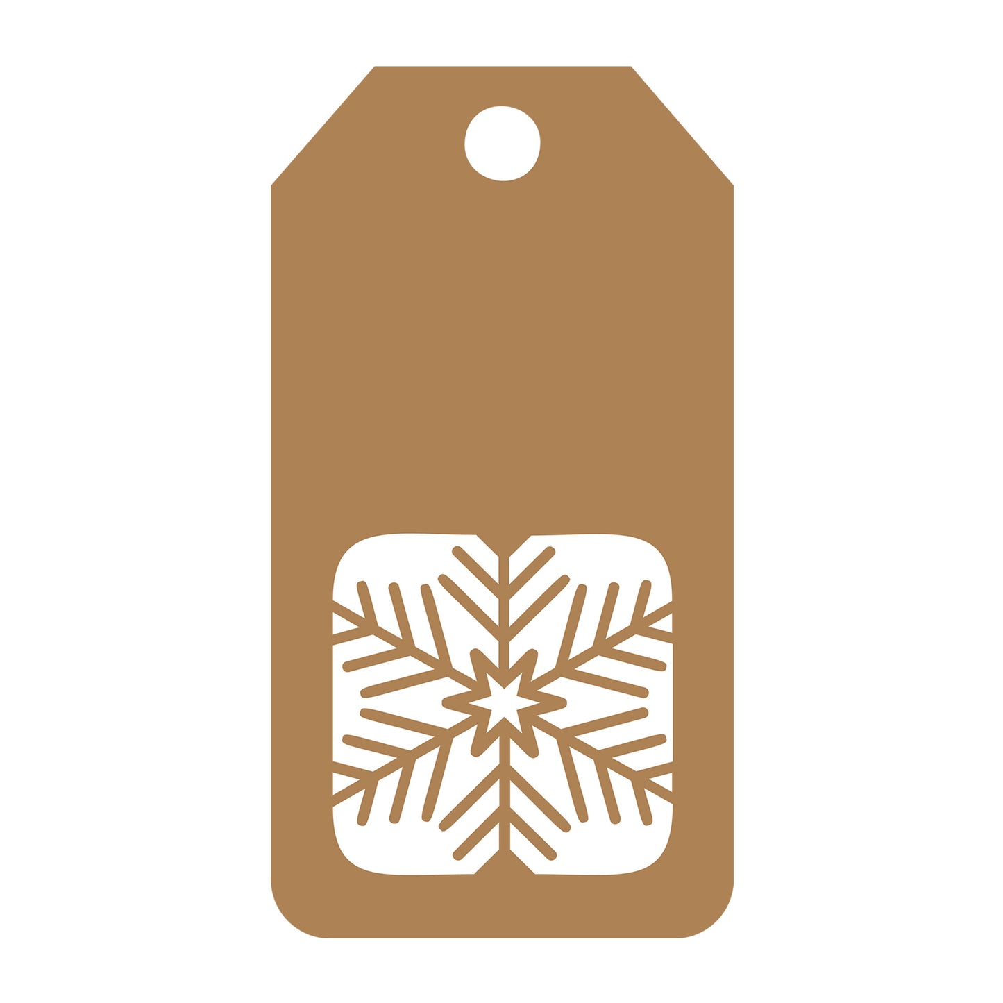 Snowflake Gift Tag SVG design for Cricut, Silhouette, laser cutting, vinyl, sublimation, gift tags, and craft projects.