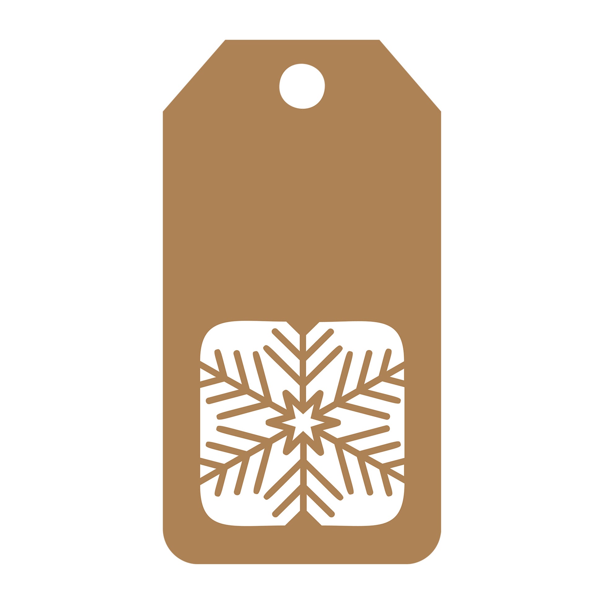 Snowflake Gift Tag SVG design for Cricut, Silhouette, laser cutting, vinyl, sublimation, gift tags, and craft projects.