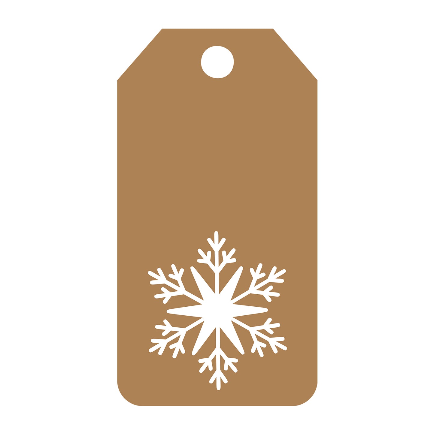 Snowflake Gift Tag SVG design for Cricut, Silhouette, laser cutting, vinyl, sublimation, gift tags, and craft projects.