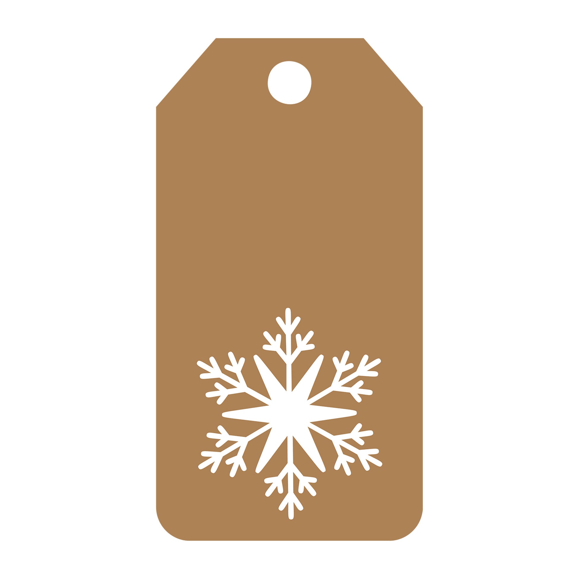 Snowflake Gift Tag SVG design for Cricut, Silhouette, laser cutting, vinyl, sublimation, gift tags, and craft projects.