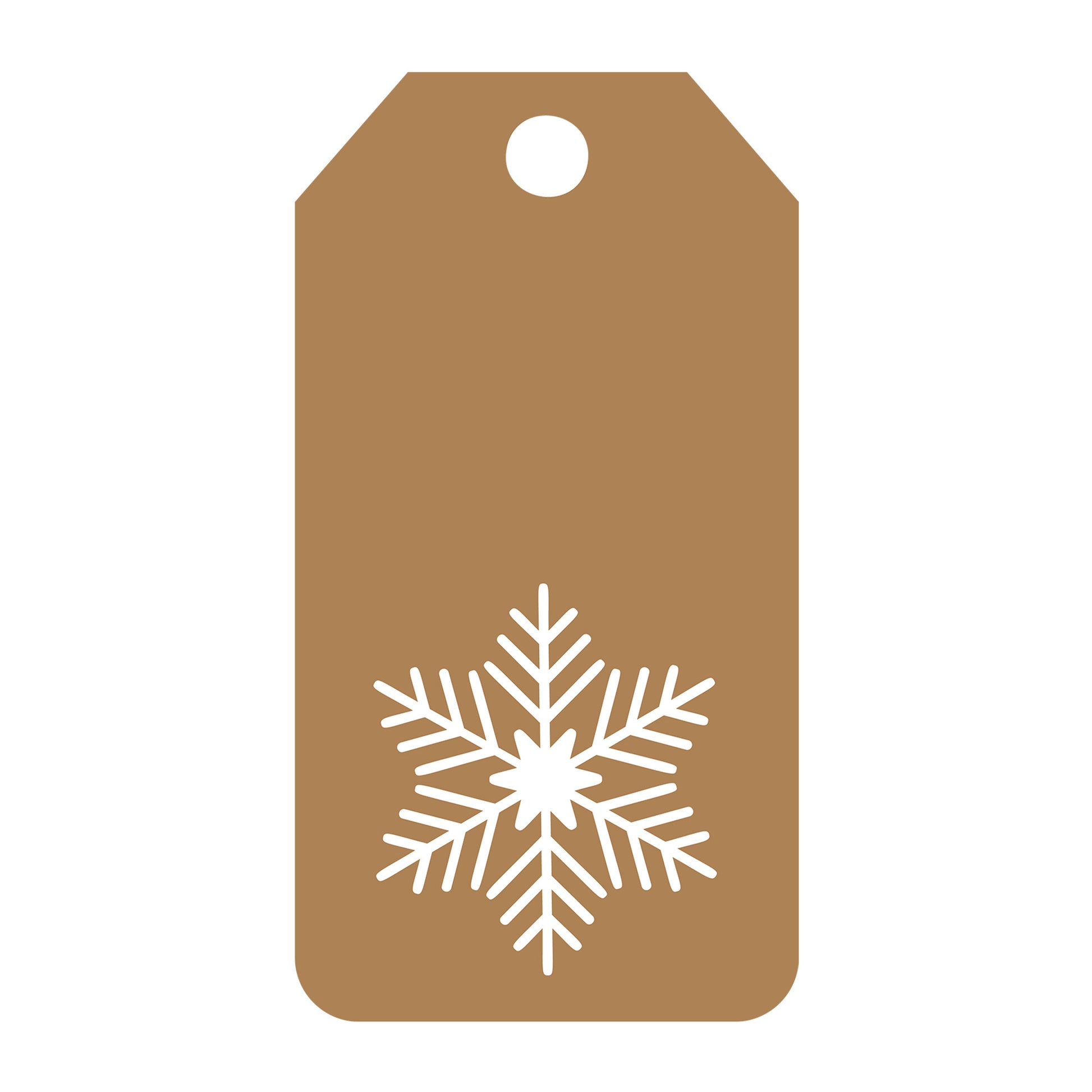 Snowflake Gift Tag SVG design for Cricut, Silhouette, laser cutting, vinyl, sublimation, gift tags, and craft projects.