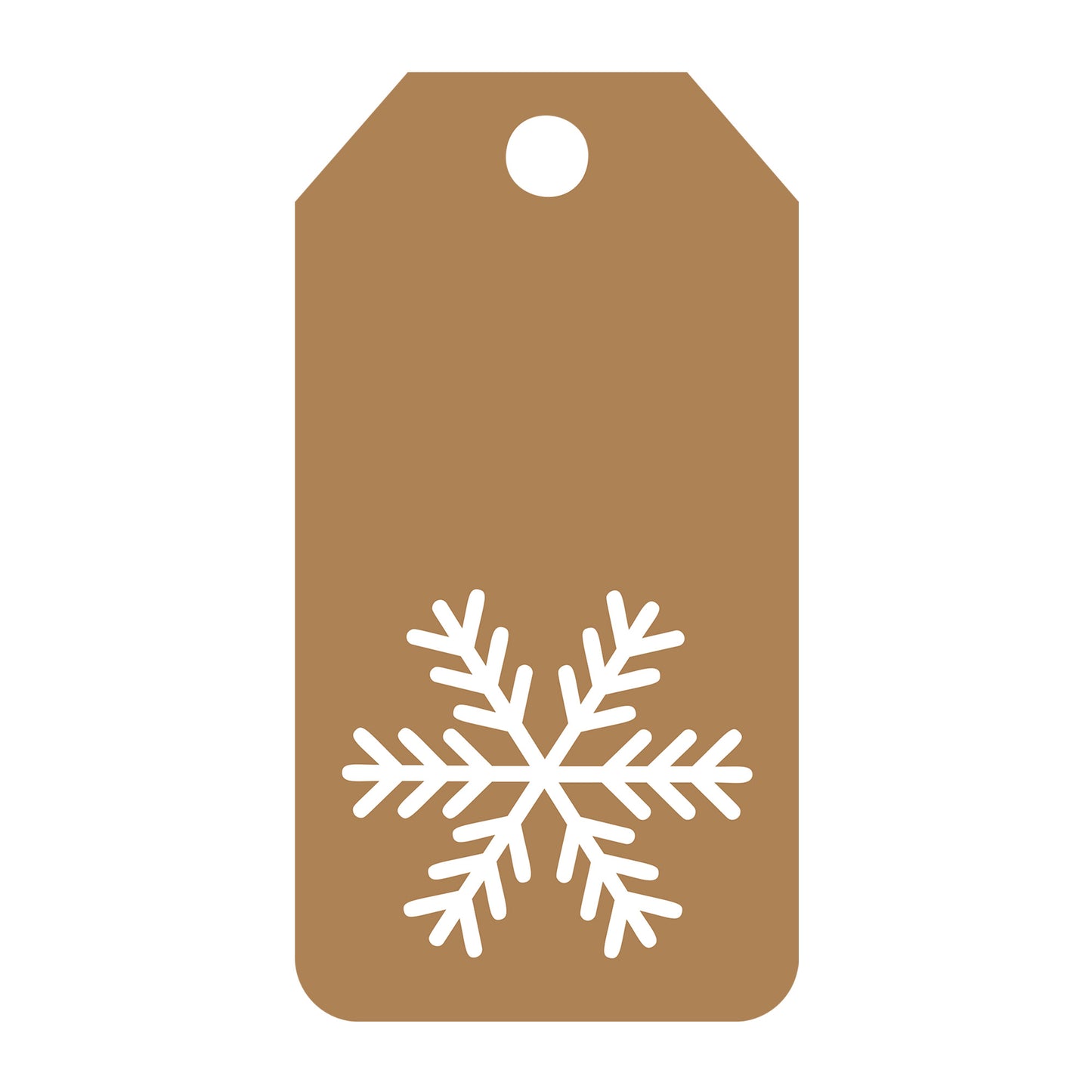 Snowflake Gift Tag SVG design for Cricut, Silhouette, laser cutting, vinyl, sublimation, gift tags, and craft projects.