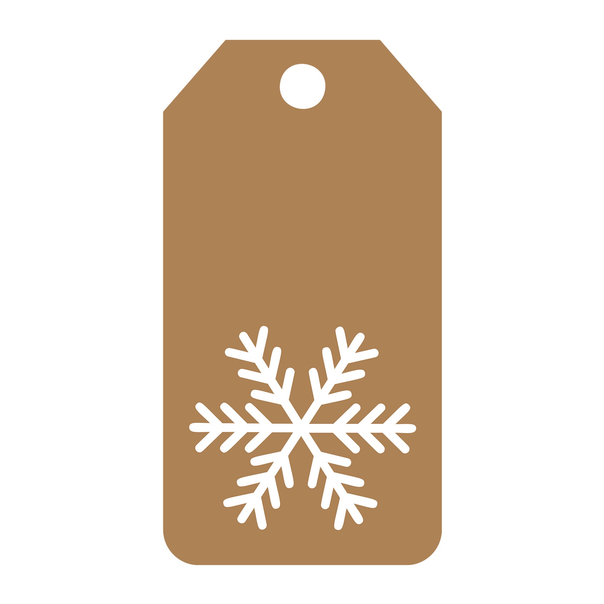 Snowflake Gift Tag SVG design for Cricut, Silhouette, laser cutting, vinyl, sublimation, gift tags, and craft projects.