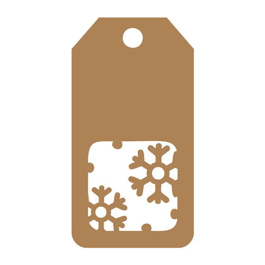 Snowflakes Gift Tag SVG design for Cricut, Silhouette, laser cutting, vinyl, sublimation, gift tags, and craft projects.