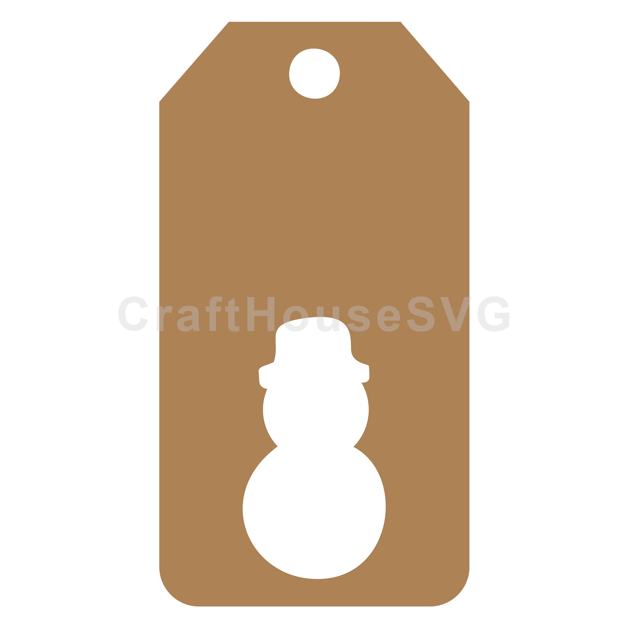 Snowman Gift Tag SVG