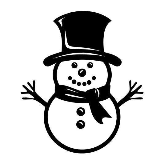 Snowman SVG design for Cricut, Silhouette, laser cutting, vinyl, sublimation, and Christmas winter craft projects.