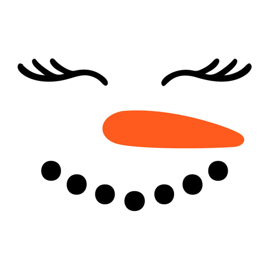 Snowman Face SVG design for Cricut, Silhouette, laser cutting, vinyl, sublimation, and winter craft projects.