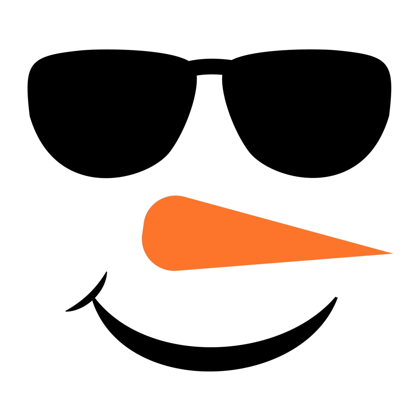 Snowman Face SVG design for Cricut, Silhouette, laser cutting, vinyl, sublimation, and winter craft projects.
