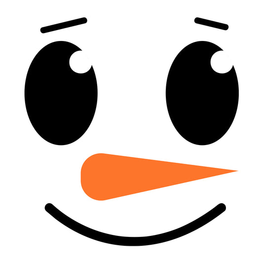 Snowman Face SVG design for Cricut, Silhouette, laser cutting, vinyl, sublimation, and winter craft projects.