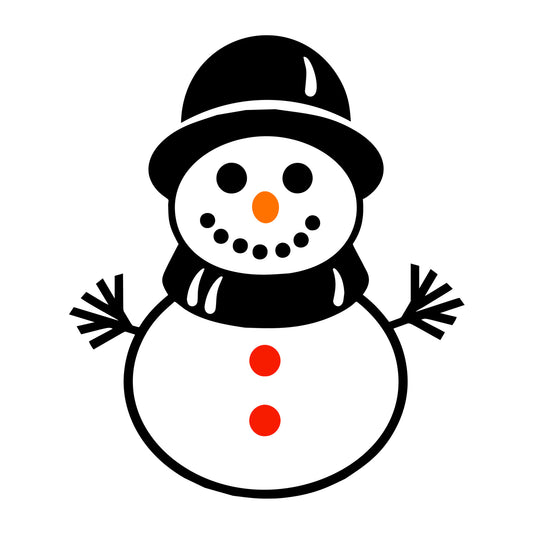 Snowman SVG design for Cricut, Silhouette, laser cutting, vinyl, sublimation, and Christmas winter craft projects.