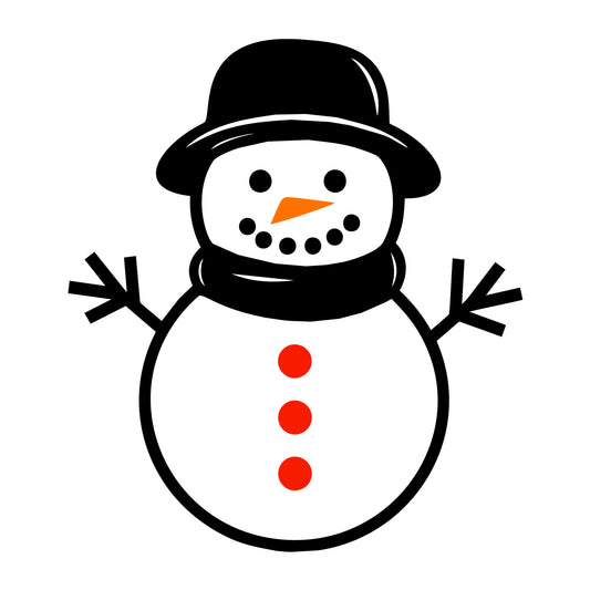 Snowman SVG design for Cricut, Silhouette, laser cutting, vinyl, sublimation, and Christmas winter craft projects.
