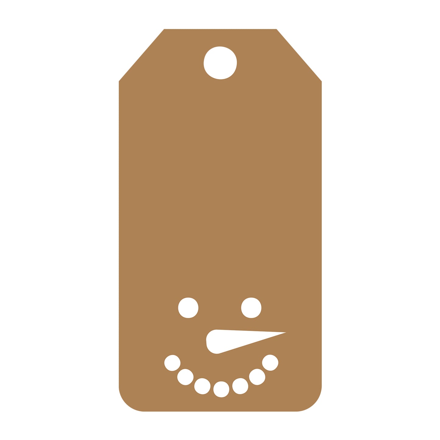 Snowman Gift Tag SVG design for Cricut, Silhouette, laser cutting, vinyl, sublimation, gift tags, and craft projects.