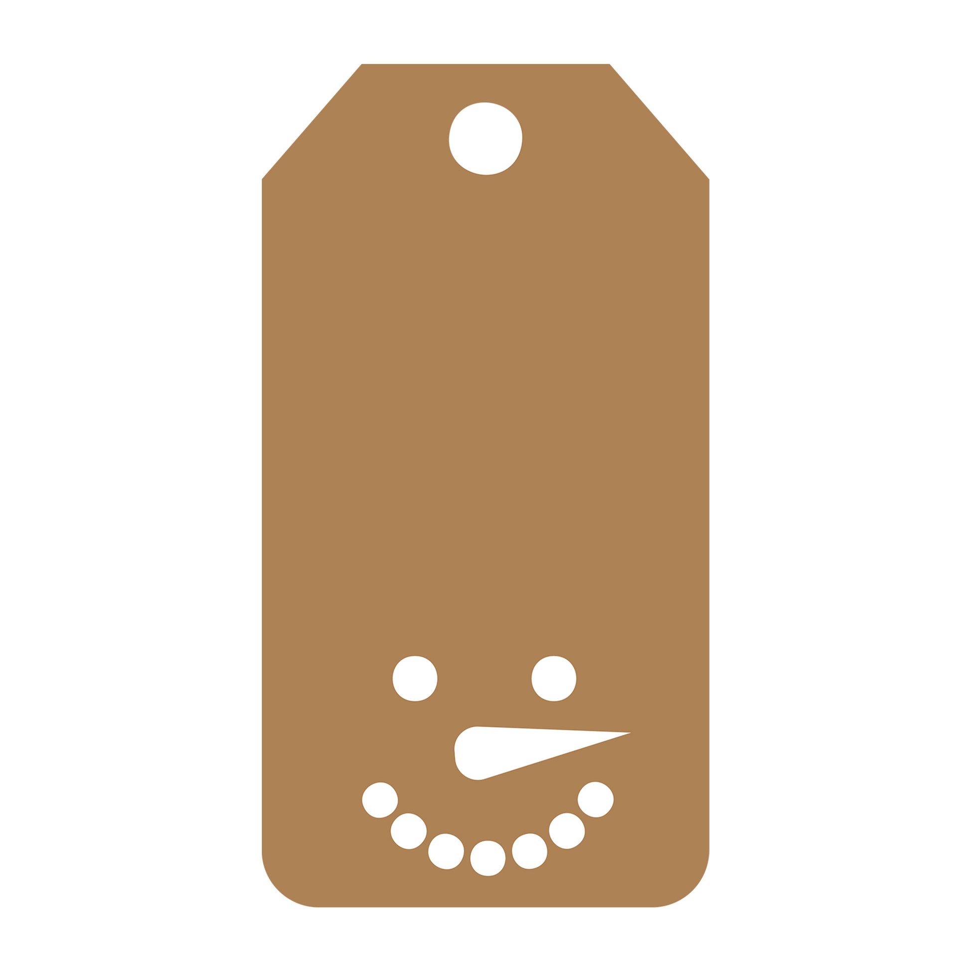 Snowman Gift Tag SVG design for Cricut, Silhouette, laser cutting, vinyl, sublimation, gift tags, and craft projects.