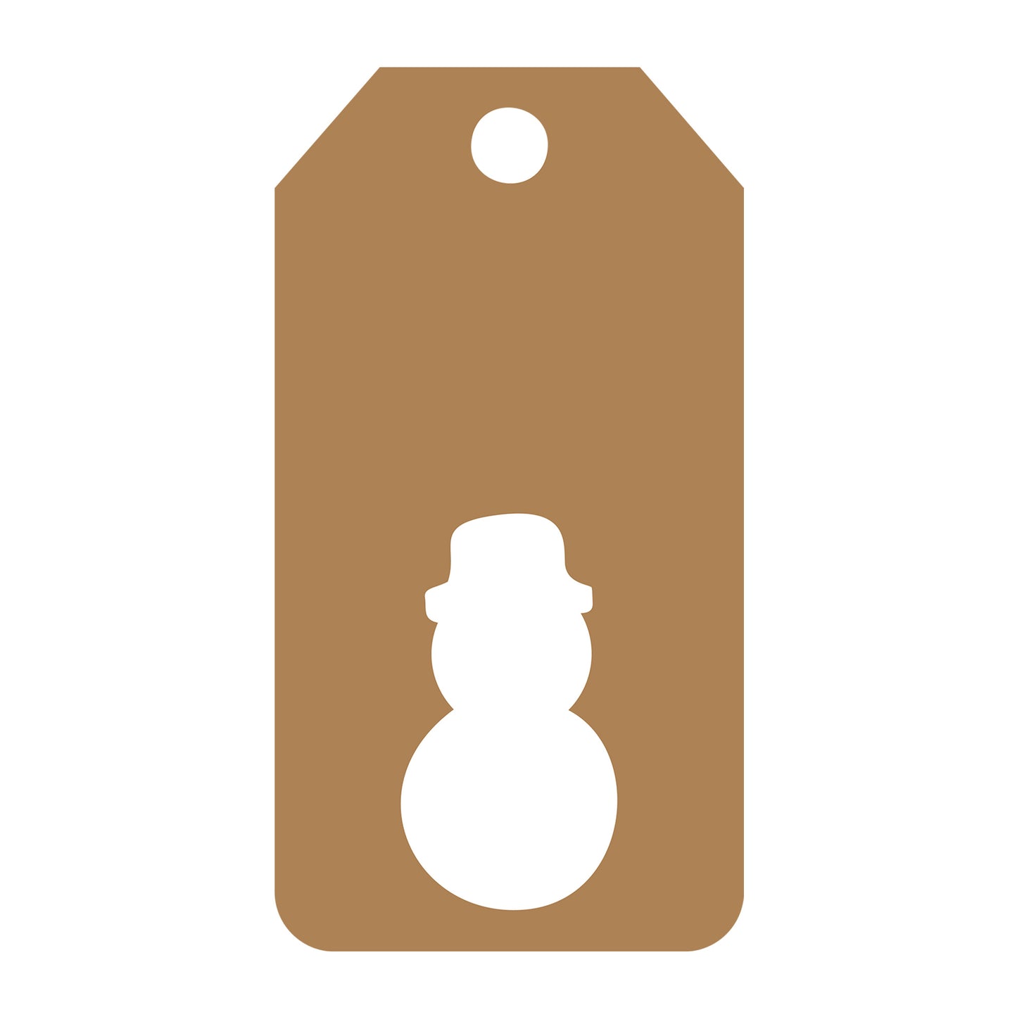 Snowman Gift Tag SVG design for Cricut, Silhouette, laser cutting, vinyl, sublimation, gift tags, and craft projects.