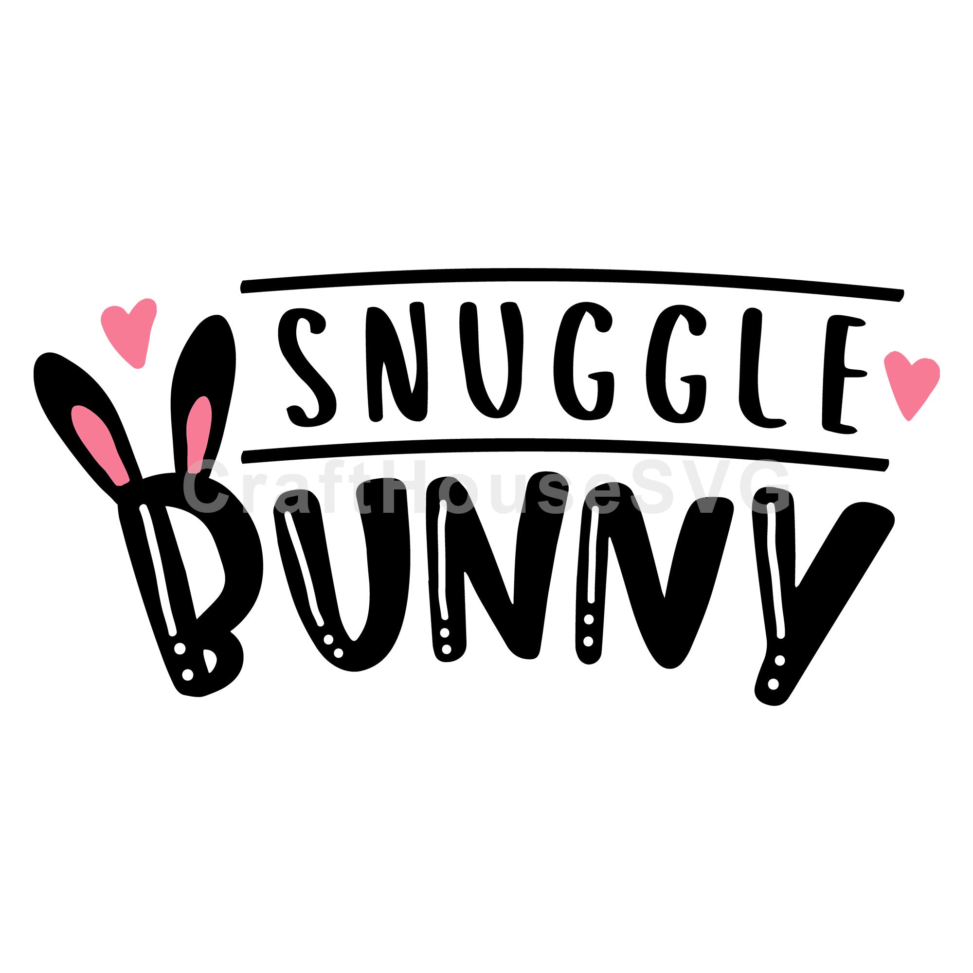 Snuggle Bunny SVG | M46F | An Easter SVG cut file