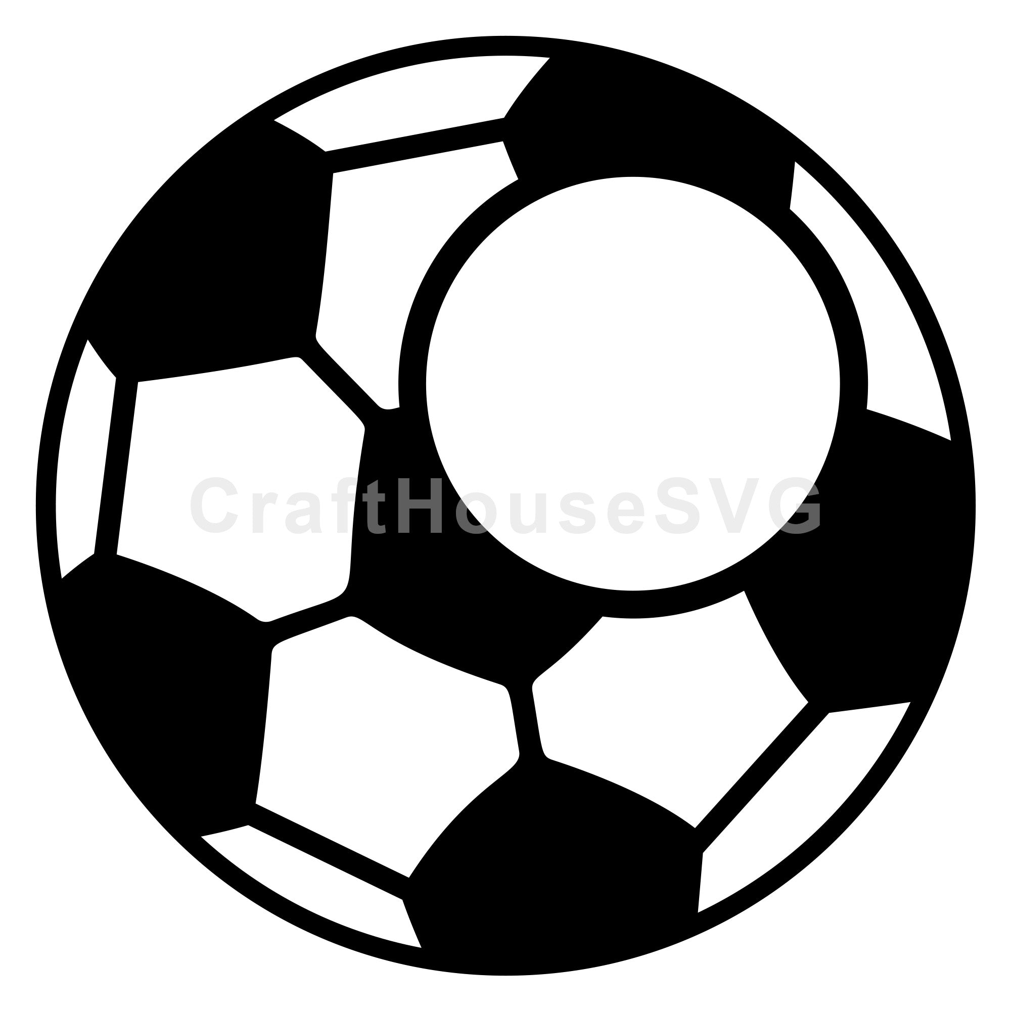 Blank Soccer Ball Monogram SVG