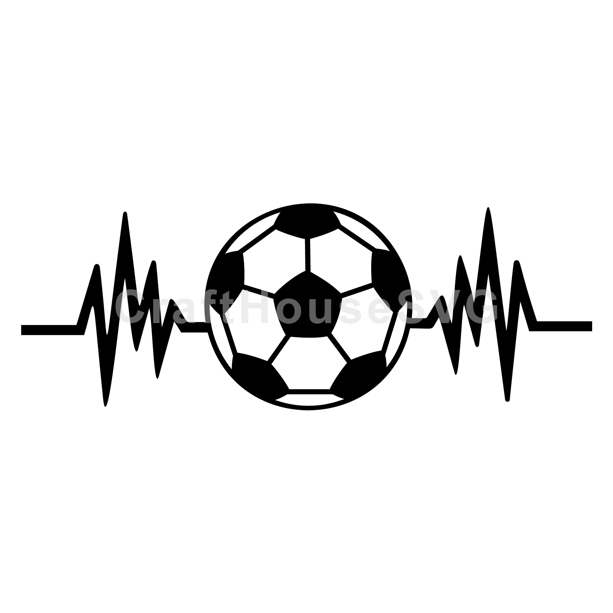 Soccer Heart Beat SVG