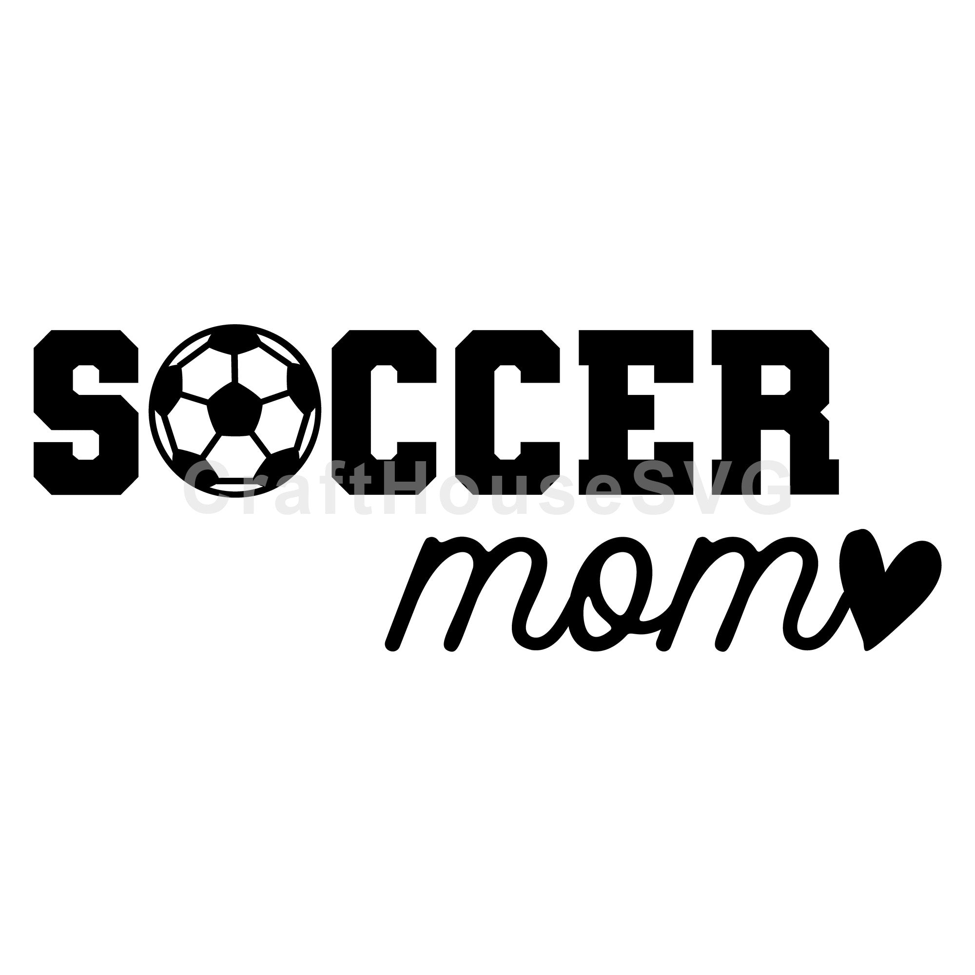 Soccer Mom Heart SVG