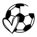 Soccer Football Monogram SVG design for Cricut, Silhouette, laser cutting, vinyl, sublimation, and sports craft projects.