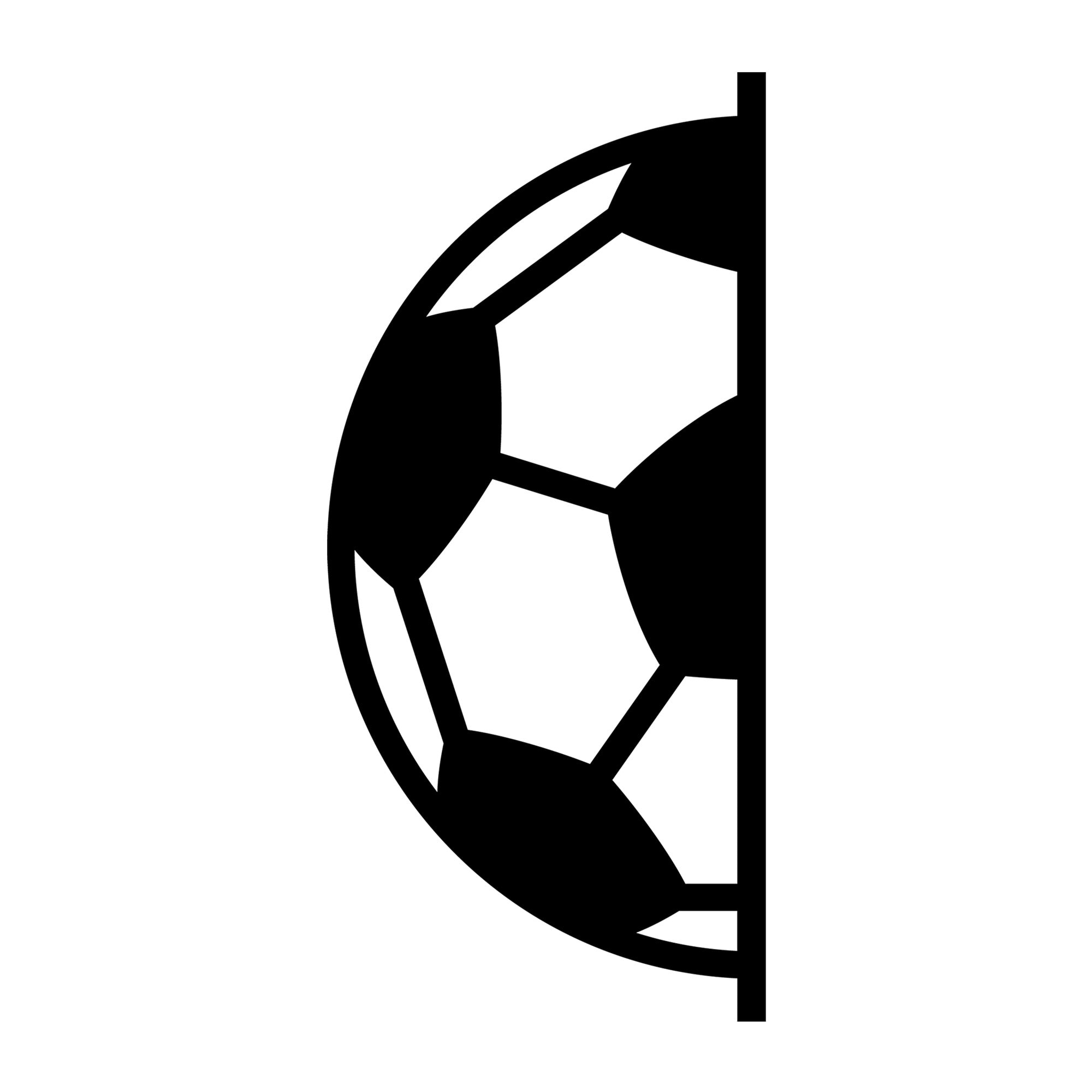 Soccer Football Monogram SVG design for Cricut, Silhouette, laser cutting, vinyl, sublimation, and sports craft projects.