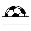 Soccer Football Monogram SVG design for Cricut, Silhouette, laser cutting, vinyl, sublimation, and sports craft projects.