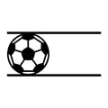 Soccer Football Monogram SVG design for Cricut, Silhouette, laser cutting, vinyl, sublimation, and sports craft projects.