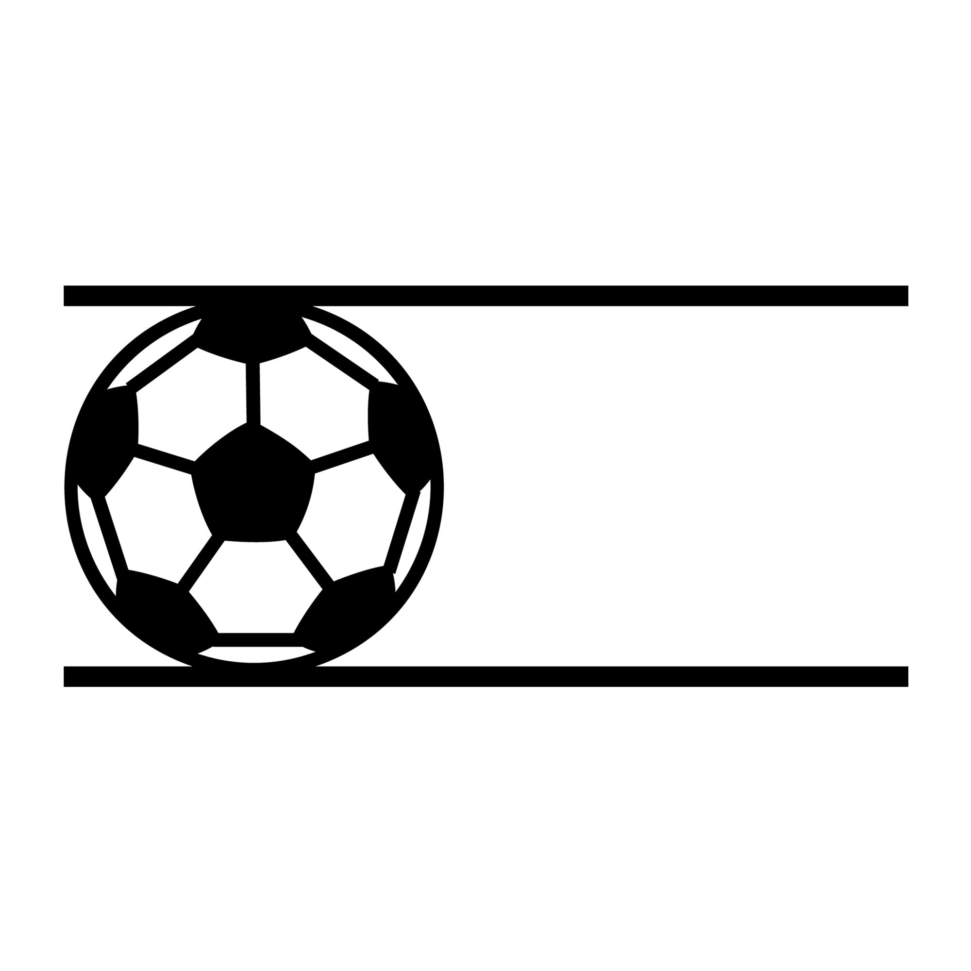 Soccer Football Monogram SVG design for Cricut, Silhouette, laser cutting, vinyl, sublimation, and sports craft projects.