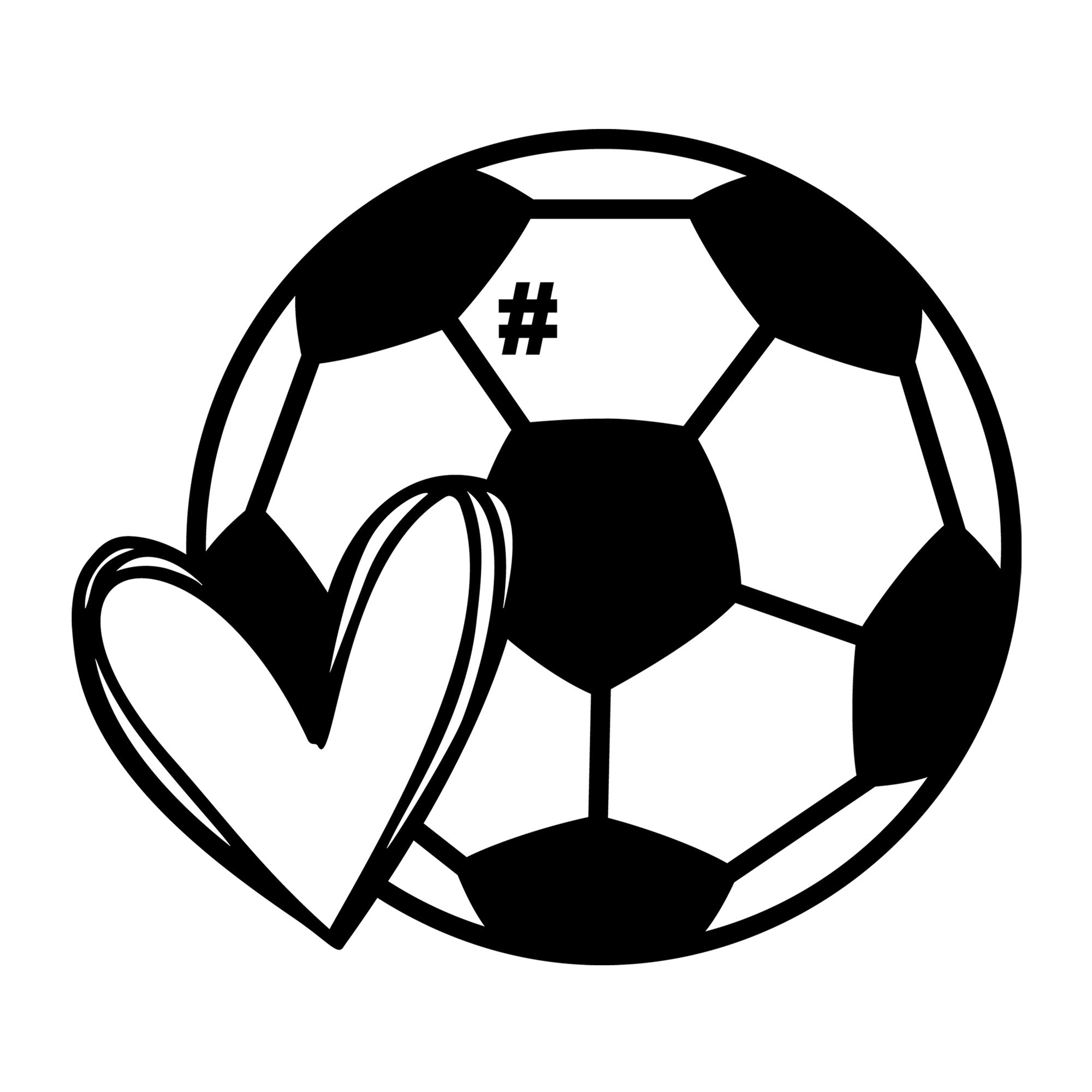 Soccer Football Monogram SVG design for Cricut, Silhouette, laser cutting, vinyl, sublimation, and sports craft projects.