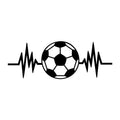 Soccer Heart Beat SVG design for Cricut, Silhouette, laser cutting, vinyl, sublimation, and soccer craft projects.