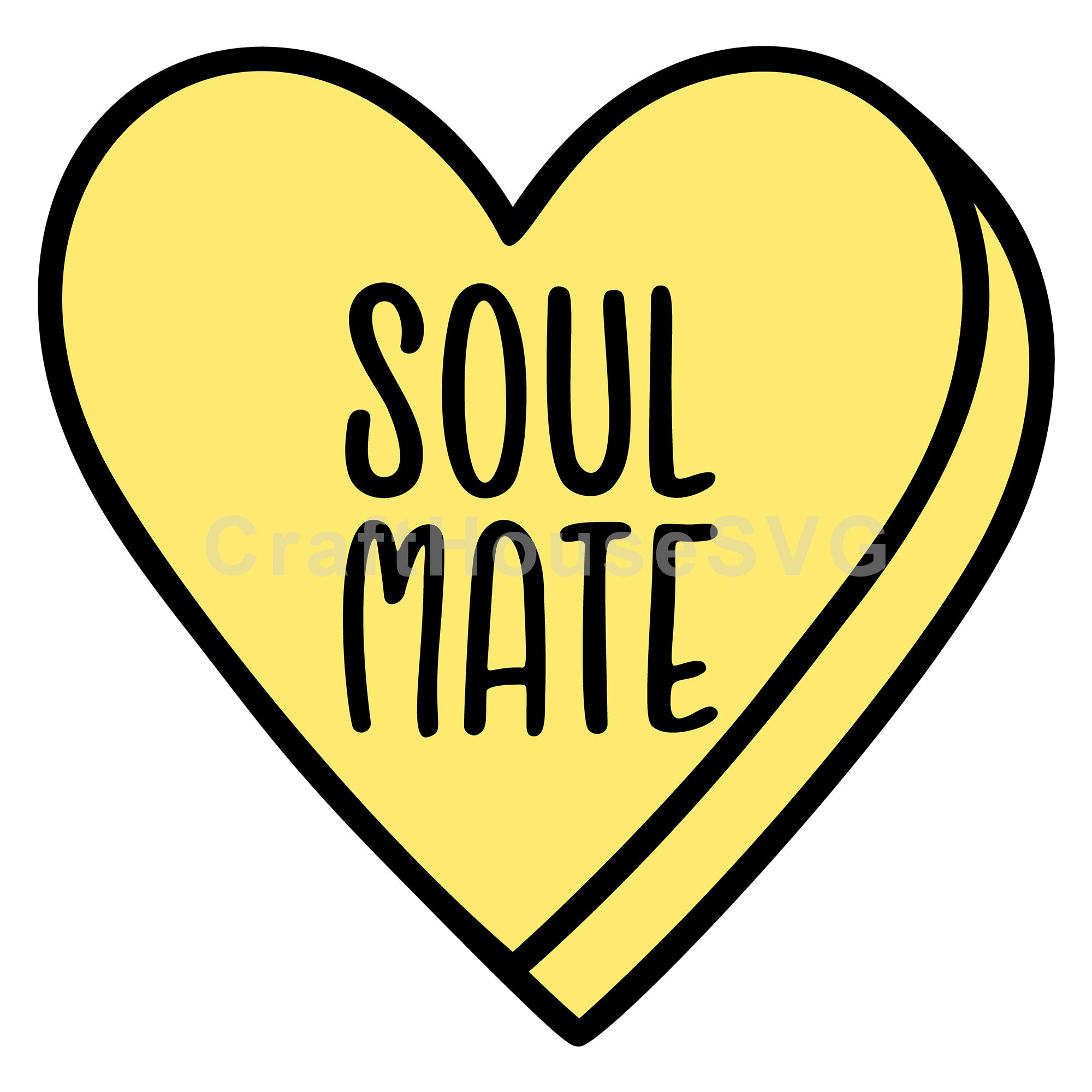 Soulmate Conversation Heart SVG