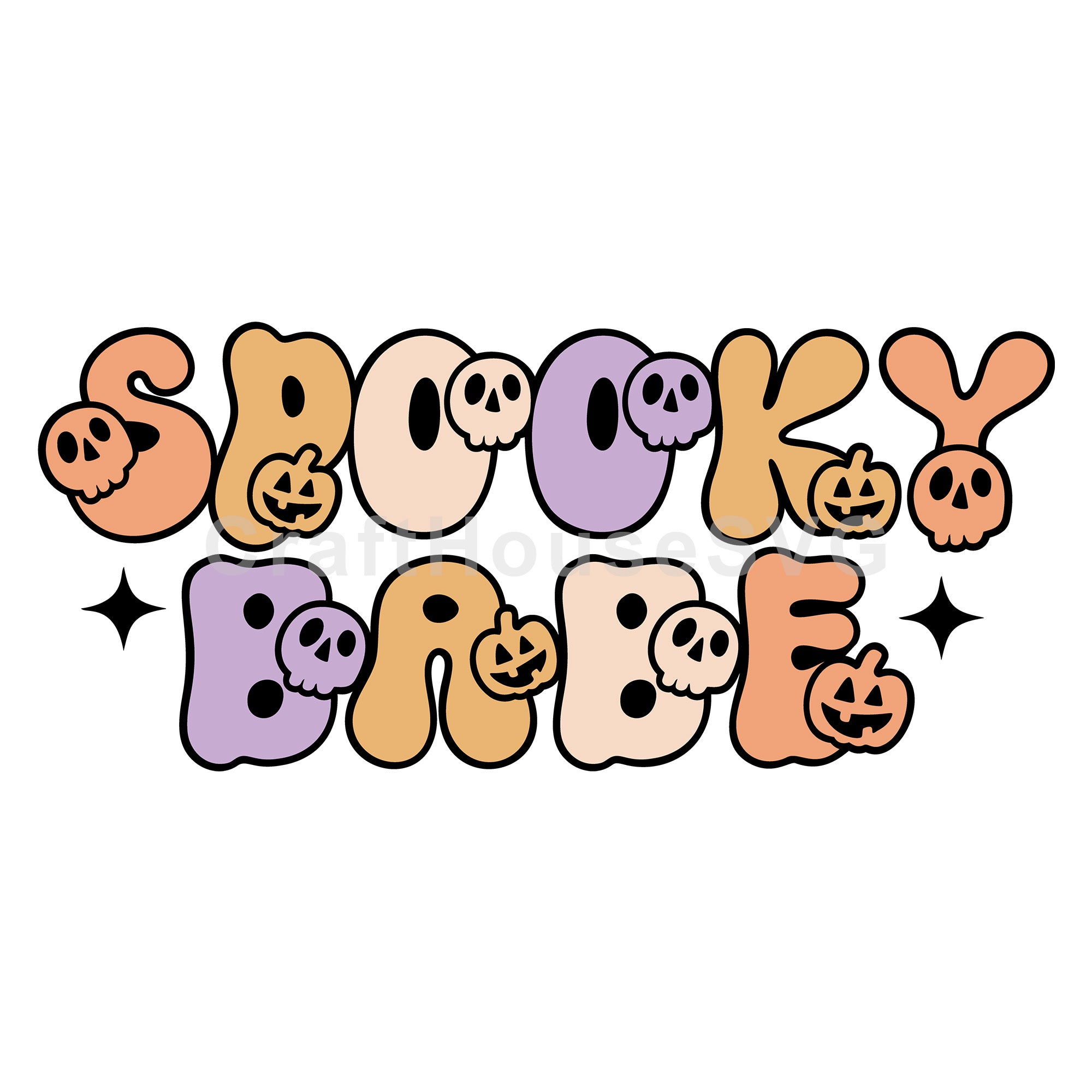 Spooky Babe SVG Cute Retro Halloween