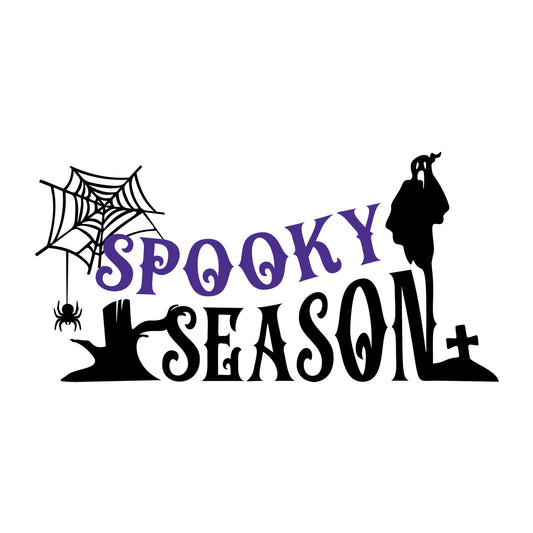 Spooky Season SVG design for Cricut, Silhouette, laser cutting, vinyl, sublimation, and Halloween craft projects.