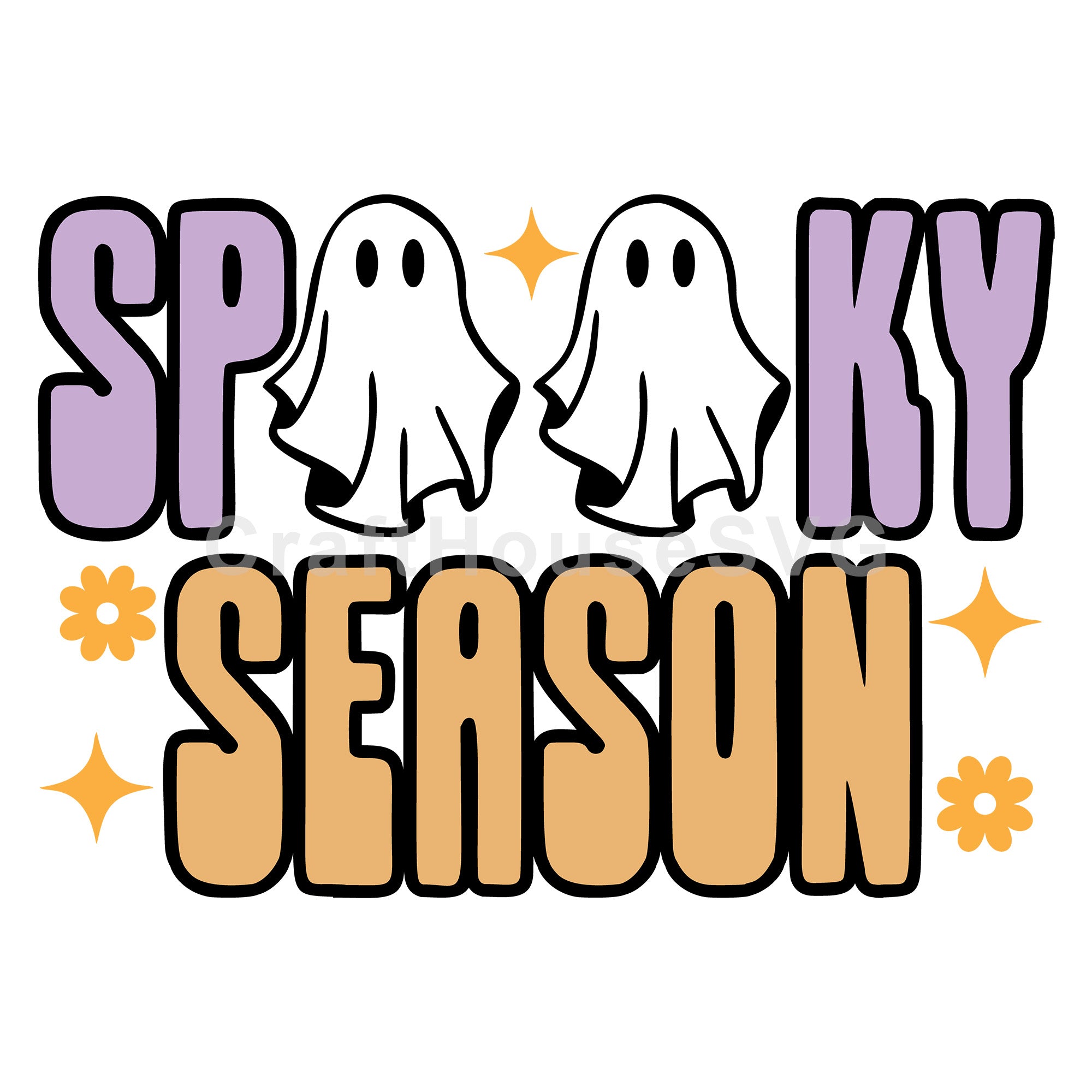 Spooky Season SVG Cute Retro Halloween