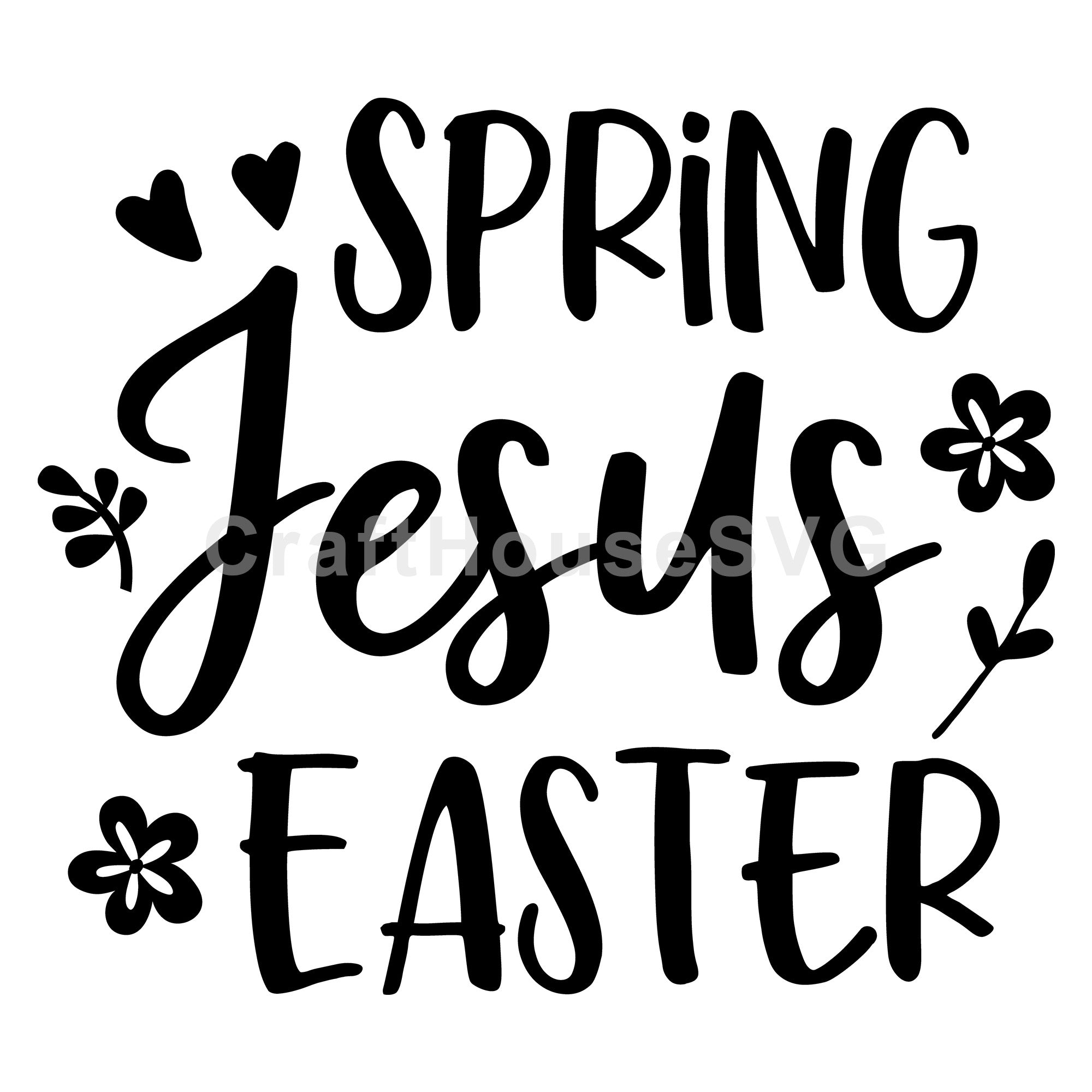 Spring Jesus Easter SVG | M46F | An Easter SVG cut file