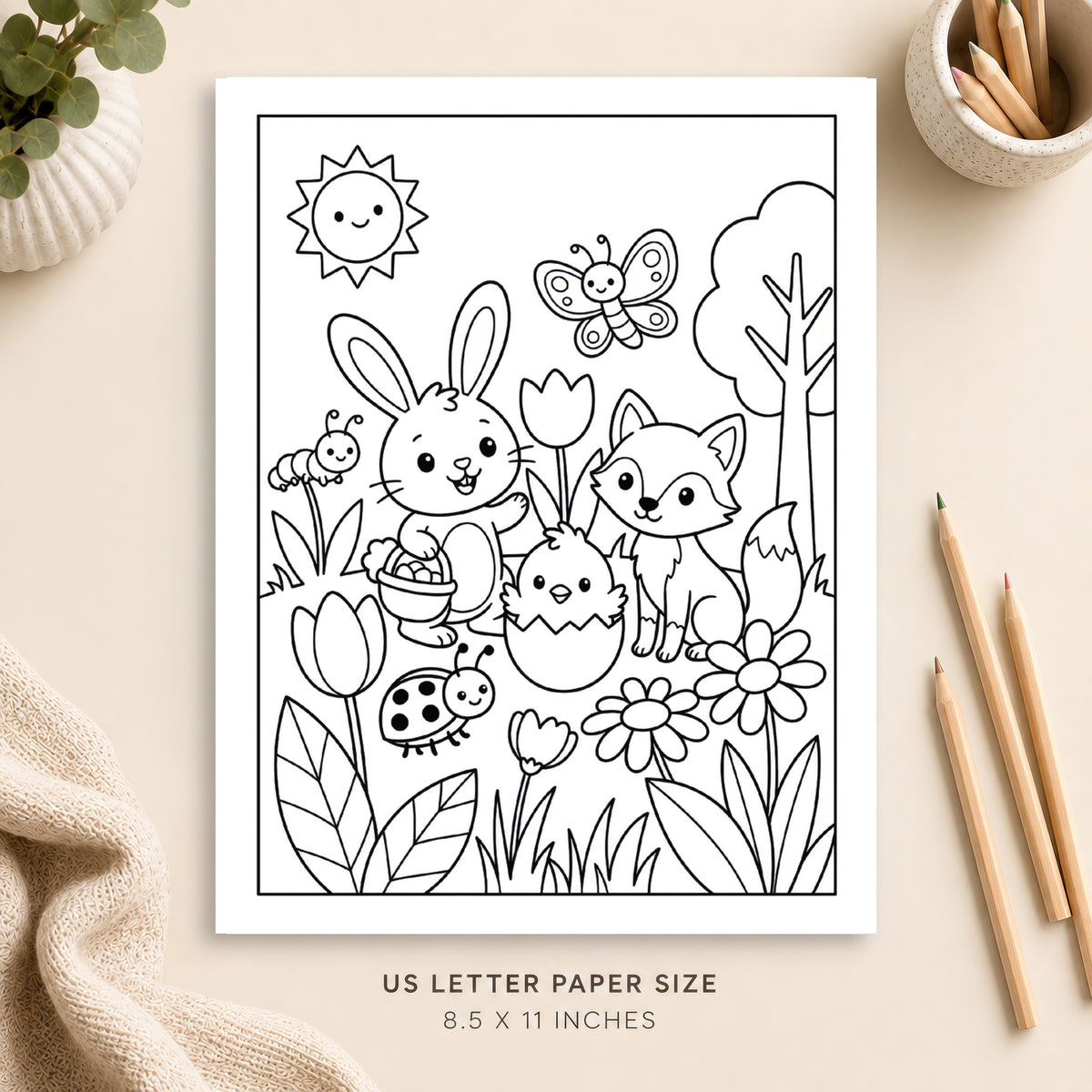 Spring Animals Coloring Page 7