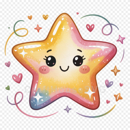 Kawaii Back to School Clipart Bundle