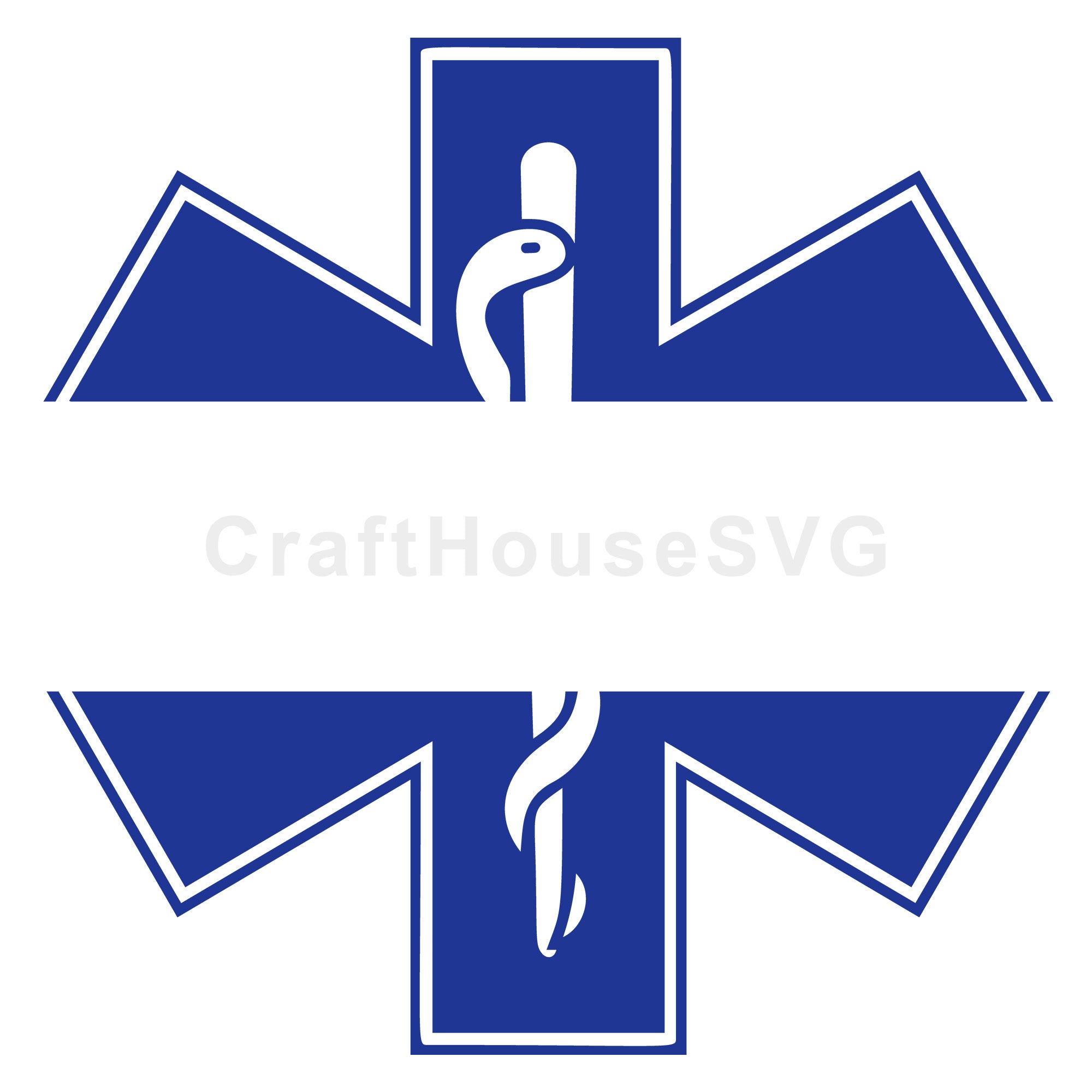 Star of Light Split Monogram SVG Paramedic EMT EMS Cut Files