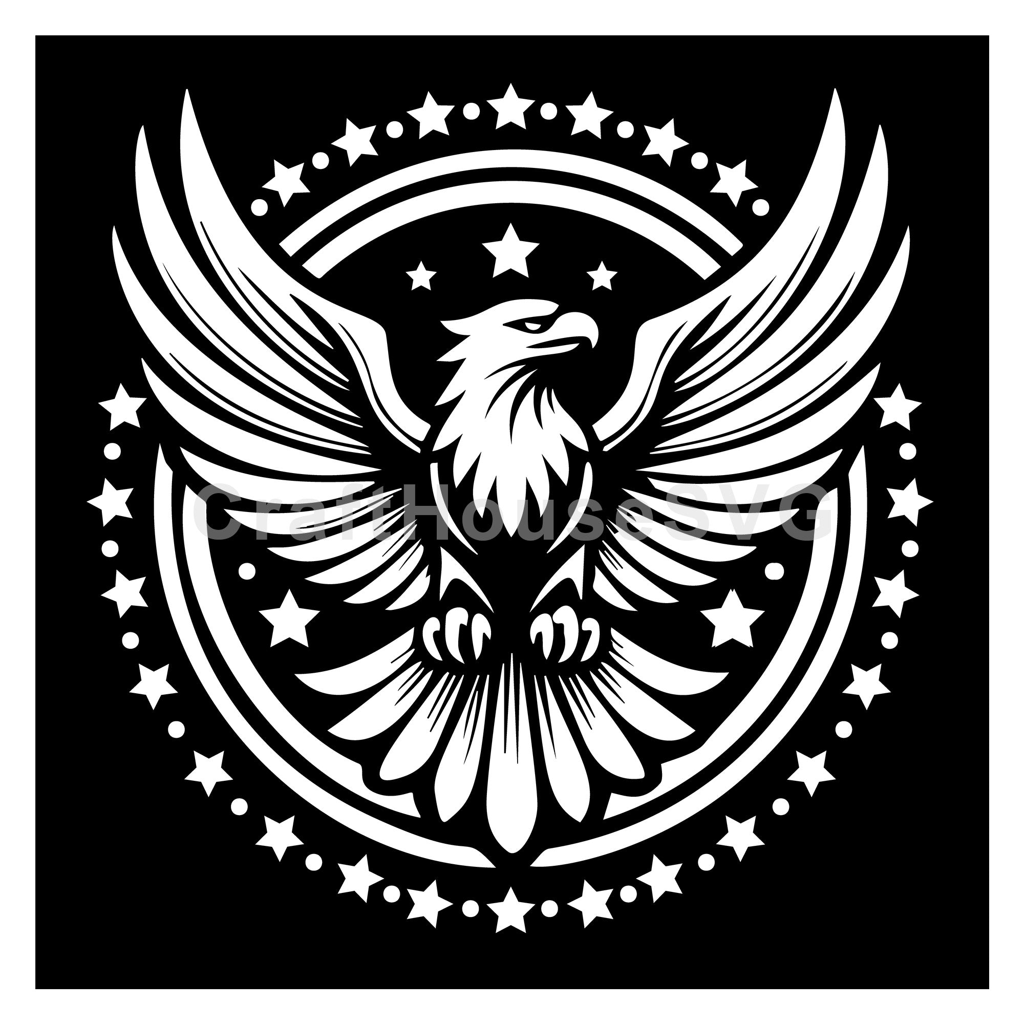 Stars Eagle SVG