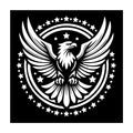 Stars Eagle SVG design for Cricut, Silhouette, laser cutting, vinyl, sublimation, and craft projects.