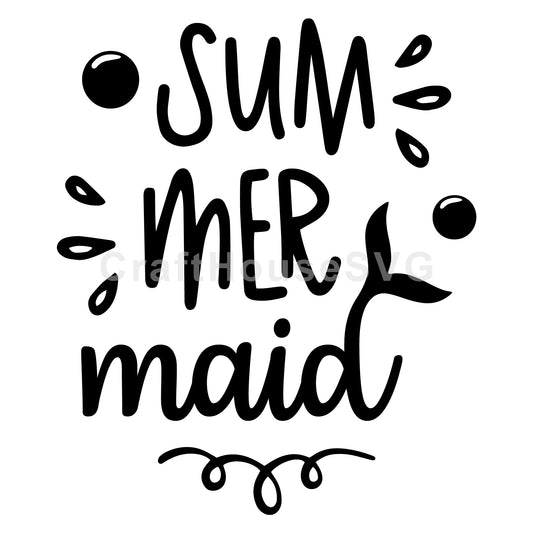 Sum mer maid SVG | M48F | A Summer SVG cut file