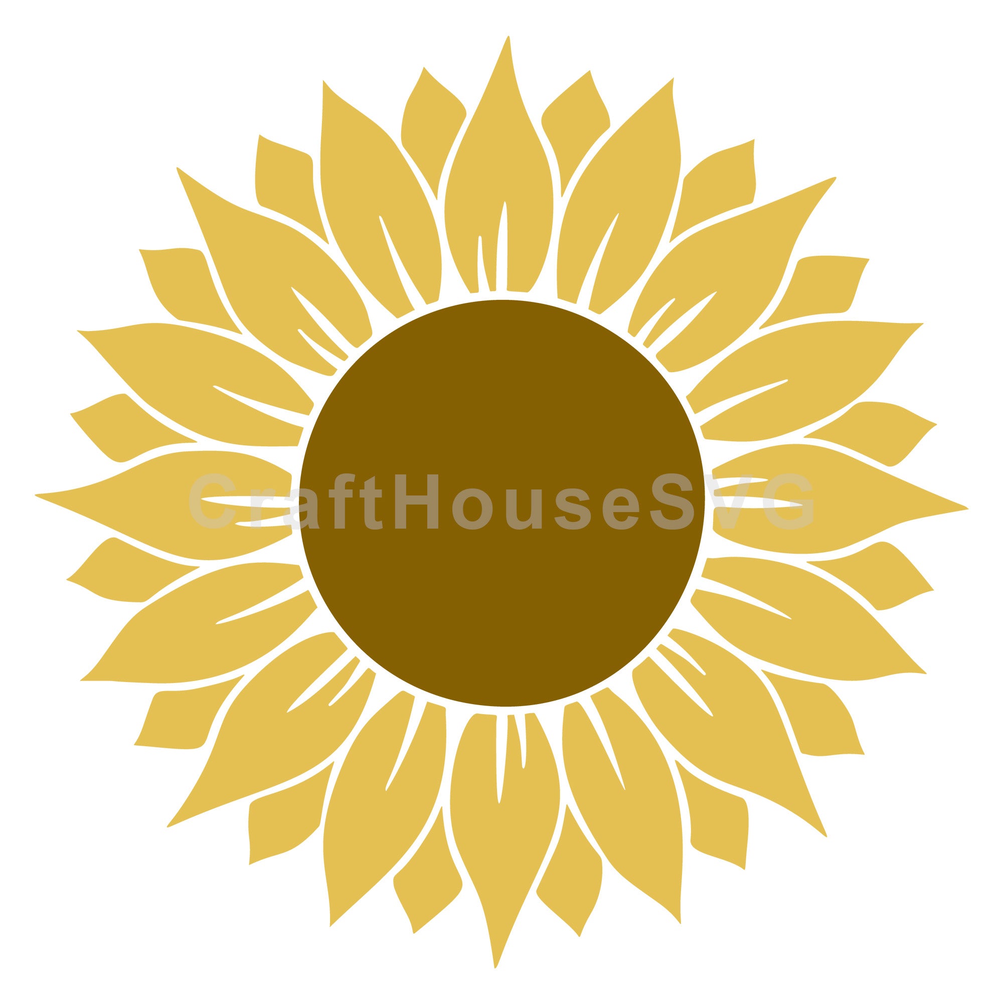 Full Petal Sunflower SVG