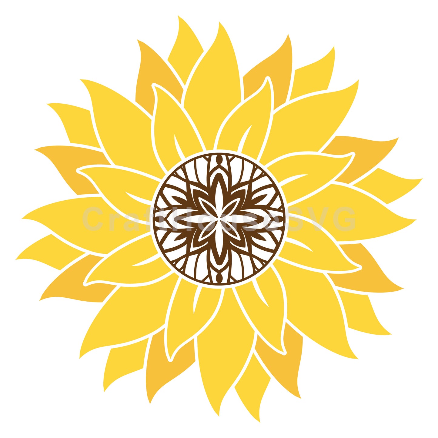 Sunflower Mandala SVG - Craft House SVG