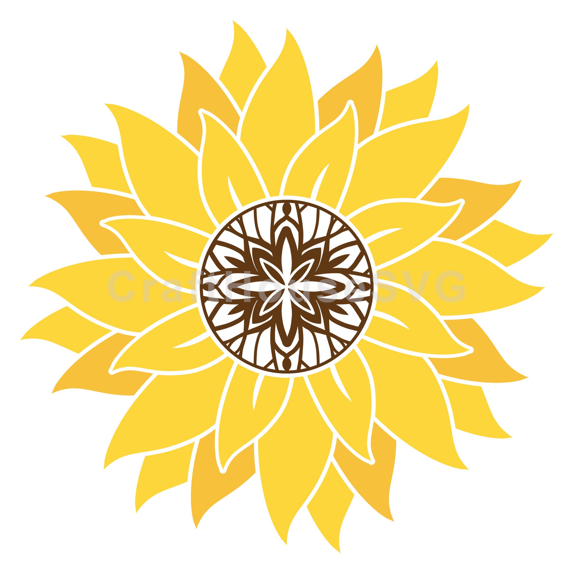 Sunflower Mandala SVG - Craft House SVG