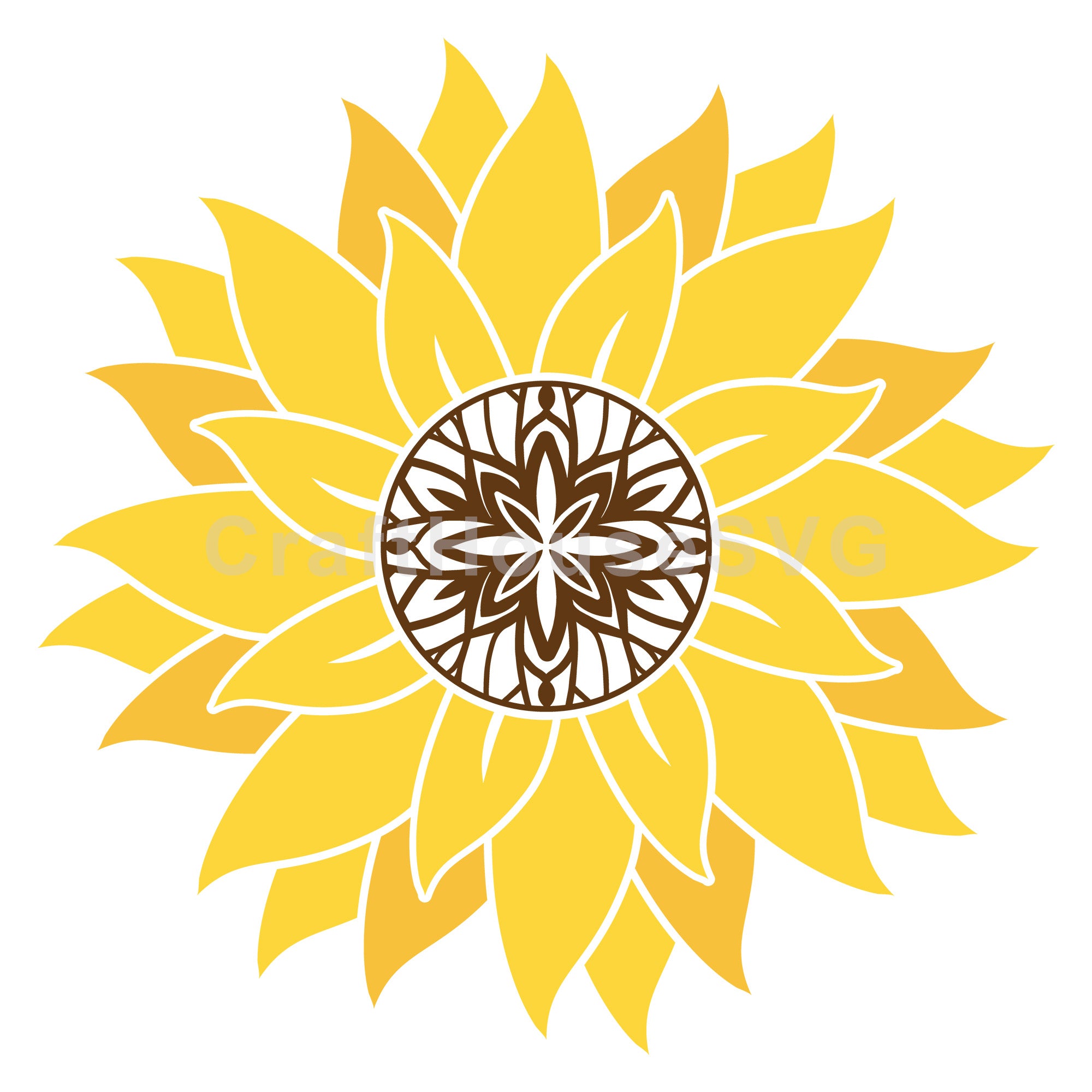 Sunflower Mandala SVG