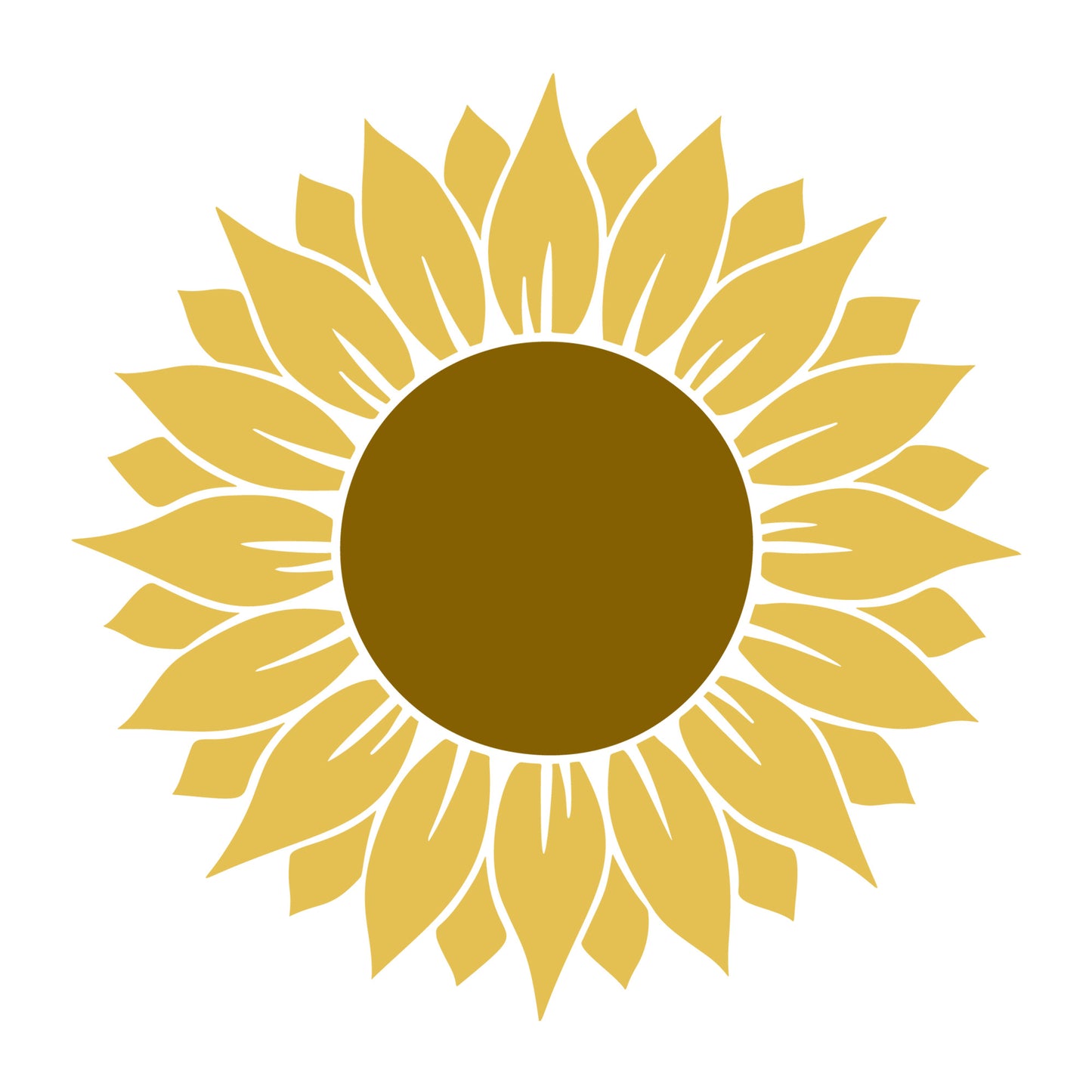 Sunflower SVG design for Cricut, Silhouette, laser cutting, vinyl, sublimation, floral crafts, and DIY projects.