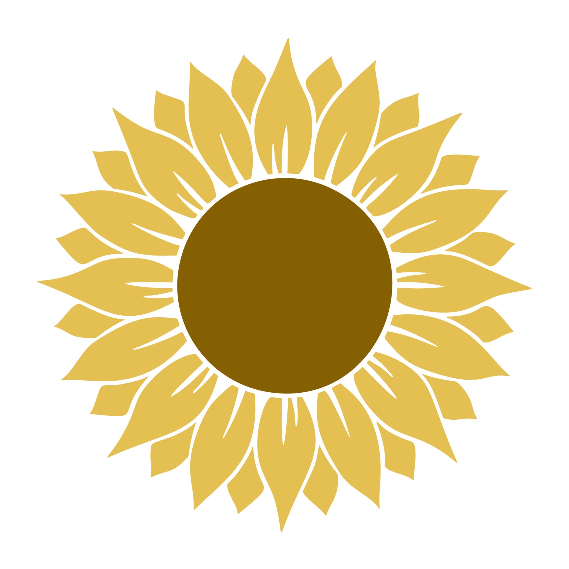 Sunflower SVG design for Cricut, Silhouette, laser cutting, vinyl, sublimation, floral crafts, and DIY projects.