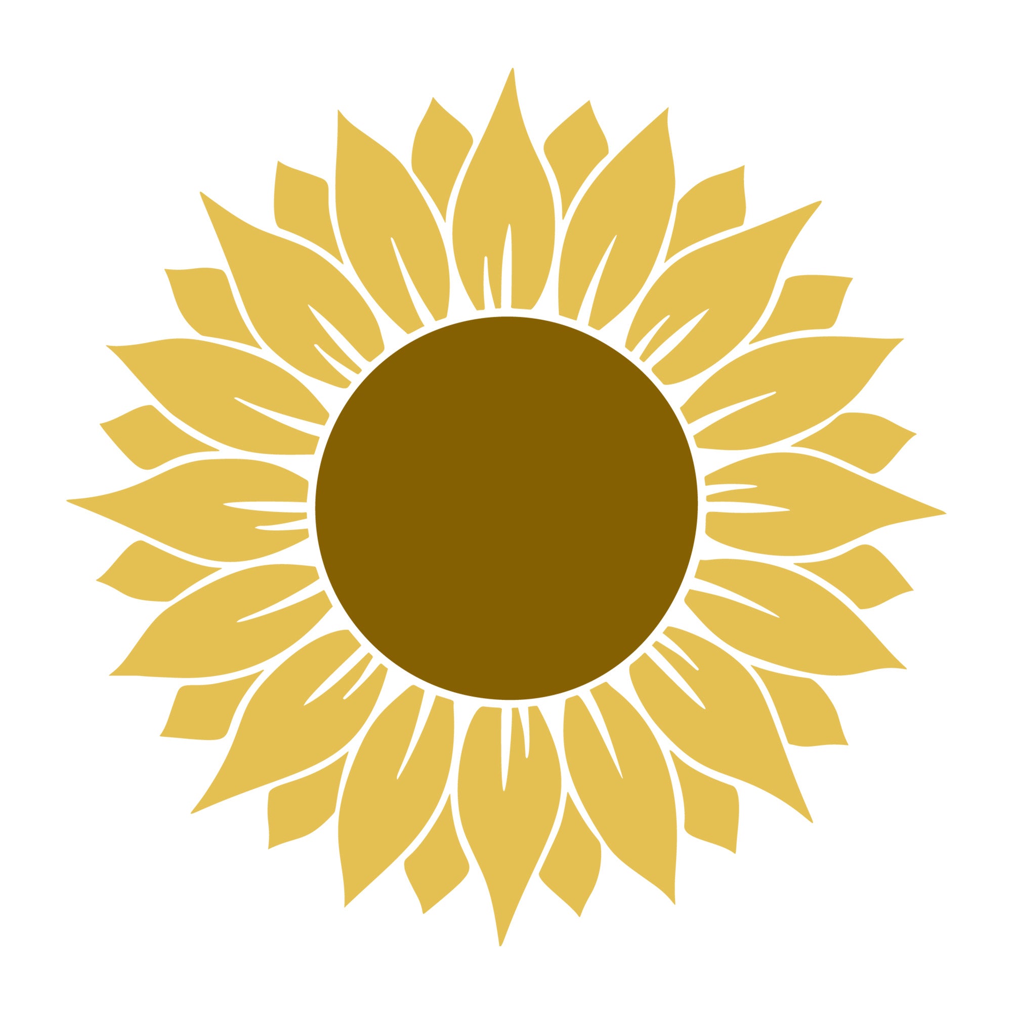 Sunflower SVG design for Cricut, Silhouette, laser cutting, vinyl, sublimation, floral crafts, and DIY projects.