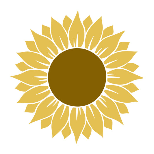 Sunflower SVG design for Cricut, Silhouette, laser cutting, vinyl, sublimation, floral crafts, and DIY projects.