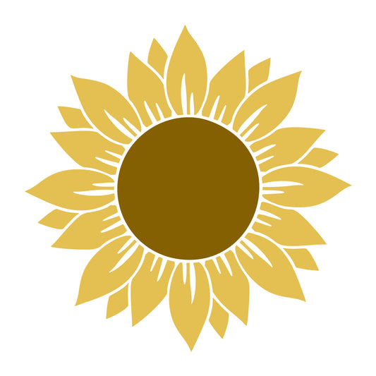 Sunflower SVG design for Cricut, Silhouette, laser cutting, vinyl, sublimation, floral crafts, and DIY projects.