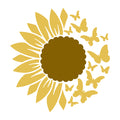 Sunflower SVG design for Cricut, Silhouette, laser cutting, vinyl, sublimation, floral crafts, and DIY projects.
